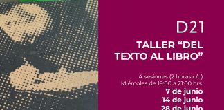 Taller "Del texto al libro" impartido por Justo Pastor Mellado en D21.