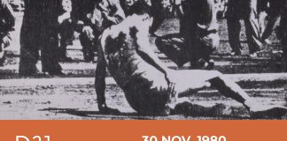 Afiche del curso "30 nov. 1980 e. dittborn"